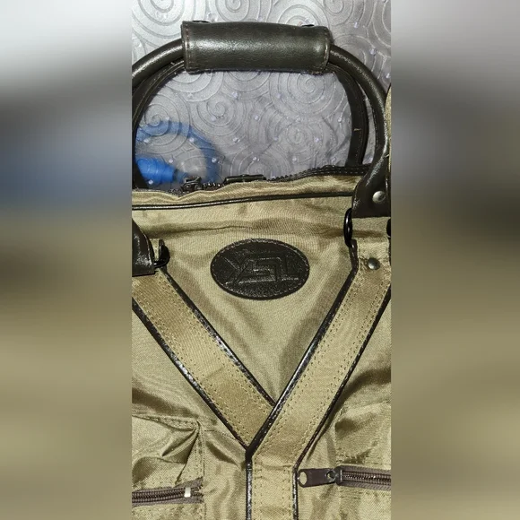 YSL Garment Bag In Army Green & Brown - Picture 17 of 17